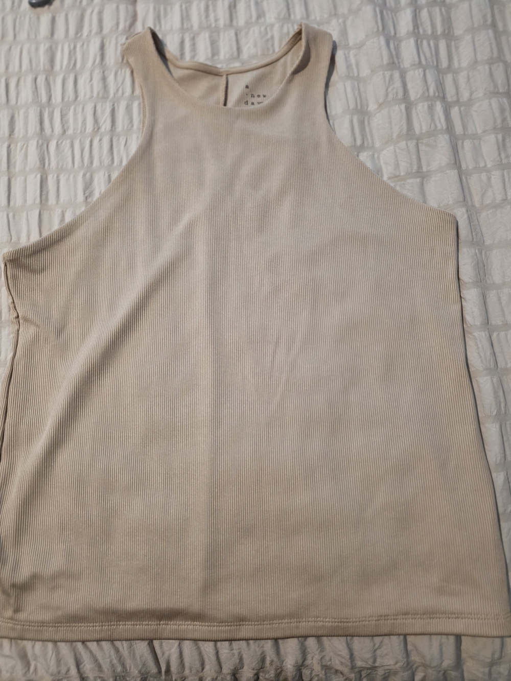 Target Beige Ribbed Tank Top